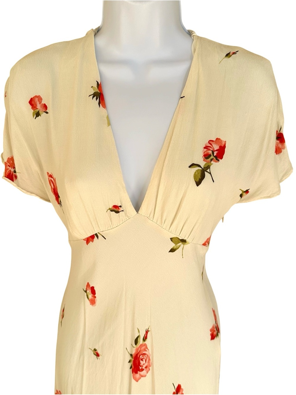 Zara Floral Printed V-Neck Maxi Dress - Picture 4 of 16